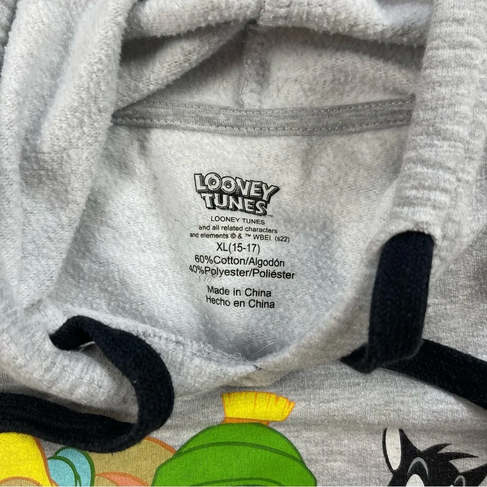 Looney Tunes Hoodie Sweatshirt Sylvester Bugs Bunny Youth Size: XL  (15-17)